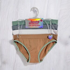 Gifl’s Seamless Bikini Set - Tan, Gray, White, Green